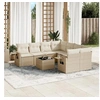 Image de Salon de jardin modulable rotin beige 9 pieces x 62 x 69 8 personnes
