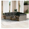 Image de Salon de jardin modulable resine tressee gris 9 pieces 62 x 55 x 69 cm 8 personnes
