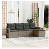 Image de Salon de jardin modulable resine tressee gris 5 pieces x 62 x 69 5 personnes