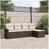 Image de Salon de jardin modulable resine tressee marron 5 pieces x 62 x 69