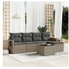 Image de Salon de jardin modulable rotin gris 6 pieces x 62 x 69 5 personnes