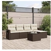 Image de Salon de jardin modulable resine tressee marron 6 pieces x 62 x 69 5 personnes