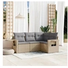 Image de Salon de Jardin avec Coussins 4 pcs, Canapés de Terrasse, Ensemble de Meubles de Patio, Mobilier d'Extérieur, Beige 3252446