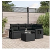 Image de 5-delige Loungeset met kussens poly rattan zwart3252452