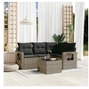 Image de Salon de jardin modulable rotin gris 5 pieces x 62 x 69 4 personnes
