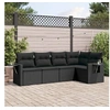 Image de 5 personnes 5 pieces resine tressee salon de jardin modulable x 62 x 69 noir