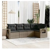 Image de Salon de Jardin avec Coussins 5 pcs, Canapés de Terrasse, Ensemble de Meubles de Patio, Mobilier d'Extérieur, Gris 3252467