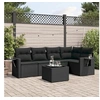 Image de Salon de jardin modulable resine tressee noir 6 pieces x 62 x 69 5 personnes