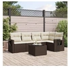 Image de Salon de jardin modulable GENERIQUE resine tressee marron 5 personnes 62 x 55 x 69 cm 6 pieces