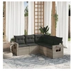 Image de Salon de Jardin avec Coussins 5 pcs, Canapés de Terrasse, Ensemble de Meubles de Patio, Mobilier d'Extérieur, Gris 3252489