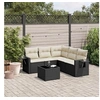 Image de Salon de Jardin avec Coussins 6 pcs, Canapés de Terrasse, Ensemble de Meubles de Patio, Mobilier d'Extérieur, Noir 3252493