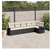 Image de Salon de Jardin avec Coussins 6 pcs, Canapés de Terrasse, Ensemble de Meubles de Patio, Mobilier d'Extérieur, Noir 3252523