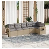 Image de Salon de Jardin avec Coussins 6 pcs, Canapés de Terrasse, Ensemble de Meubles de Patio, Mobilier d'Extérieur, Beige 3252526