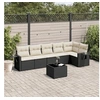 Image de Salon de Jardin avec Coussins 7 pcs, Canapés de Terrasse, Ensemble de Meubles de Patio, Mobilier d'Extérieur, Noir 3252533