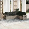 Image de Salon de Jardin avec Coussins 6 pcs, Canapés de Terrasse, Ensemble de Meubles de Patio, Mobilier d'Extérieur, Gris 3252549