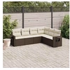 Image de Salon de jardin modulable resine tressee marron 6 pieces 62 x 55 x 69 6 personnes