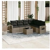 Image de Salon de Jardin avec Coussins 7 pcs, Canapés de Terrasse, Ensemble de Meubles de Patio, Mobilier d'Extérieur, Gris 3252557