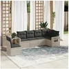 Image de Salon de Jardin avec Coussins 6 pcs, Canapés de Terrasse, Ensemble de Meubles de Patio, Mobilier d'Extérieur, Gris 3252569