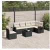 Image de Salon de Jardin avec Coussins 7 pcs, Canapés de Terrasse, Ensemble de Meubles de Patio, Mobilier d'Extérieur, Noir 3252573