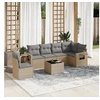 Image de Salon de jardin modulable rotin beige 7 pieces x 62 x 69