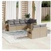 Image de Salon de Jardin avec Coussins 7 pcs, Canapés de Terrasse, Ensemble de Meubles de Patio, Mobilier d'Extérieur, Beige 3252746