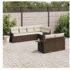 Image de Salon de jardin modulable resine tressee marron 7 pieces 62 x 55 x 69 7 personnes