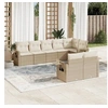 Image de 8 personnes salon de jardin modulable 8 pieces beige 62 x 55 x 69 resine tressee