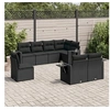 Image de 8-delige Loungeset met kussens poly rattan zwart3252772