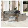 Image de Salon de jardin modulable resine tressee gris 8 pieces x 62 x 69 8 personnes