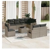 Image de Salon de Jardin avec Coussins 9 pcs, Canapés de Terrasse, Ensemble de Meubles de Patio, Mobilier d'Extérieur, Gris 3252787
