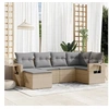 Image de Salon de Jardin avec Coussins 6 pcs, Canapés de Terrasse, Ensemble de Meubles de Patio, Mobilier d'Extérieur, Beige 3252796