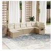 Image de Salon de jardin modulable rotin beige 7 pieces x 62 x 69 7 personnes