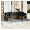 Image de Salon de Jardin avec Coussins 7 pcs, Canapés de Terrasse, Ensemble de Meubles de Patio, Mobilier d'Extérieur, Gris 3252837