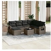 Image de Salon de Jardin avec Coussins 8 pcs, Canapés de Terrasse, Ensemble de Meubles de Patio, Mobilier d'Extérieur, Gris 3252847
