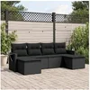 Image de Salon de jardin modulable rotin noir 6 pieces x 62 x 69 6 personnes