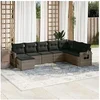 Image de Salon de Jardin avec Coussins 8 pcs, Canapés de Terrasse, Ensemble de Meubles de Patio, Mobilier d'Extérieur, Gris 3252897