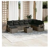 Image de Salon de jardin modulable rotin gris 9 pieces x 62 x 69 8 personnes