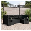 Image de 6-delige Loungeset met kussens poly rattan zwart3252912