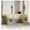 Image de Salon de Jardin avec Coussins 6 pcs, Canapés de Terrasse, Ensemble de Meubles de Patio, Mobilier d'Extérieur, Beige 3252915