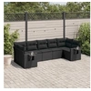 Image de Salon de Jardin avec Coussins 7 pcs, Canapés de Terrasse, Ensemble de Meubles de Patio, Mobilier d'Extérieur, Noir 3252922