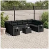 Image de Salon de Jardin avec Coussins 10 pcs, Canapés avec Pieds Réglables, Ensemble de Meubles d'Extérieur Patio Terrasse, 3250020