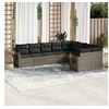 Image de Salon de Jardin avec Coussins 9 pcs, Canapés de Terrasse, Ensemble de Meubles de Patio, Mobilier d'Extérieur, Gris 3252977