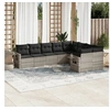 Image de Salon de Jardin avec Coussins 9 pcs, Canapés de Terrasse, Ensemble de Meubles de Patio, Mobilier d'Extérieur, Gris 3252979