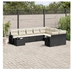 Image de Salon de Jardin avec Coussins 10 pcs, Canapés de Terrasse, Ensemble de Meubles de Patio, Mobilier d'Extérieur, Noir 3252993