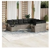 Image de Salon de Jardin avec Coussins 10 pcs, Canapés de Terrasse, Ensemble de Meubles de Patio, Mobilier d'Extérieur, Gris 3252999