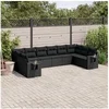 Image de Salon de jardin modulable resine tressee 10 personnes 10 pieces 62 x 55 x 69 cm noir