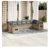 Image de Salon de Jardin avec Coussins 10 pcs, Canapés de Terrasse, Ensemble de Meubles de Patio, Mobilier d'Extérieur, Beige 3253006