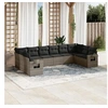Image de Salon de jardin modulable resine tressee gris 10 pieces x 62 x 69 10 personnes