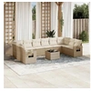 Image de Salon de Jardin avec Coussins 11 pcs, Canapés de Terrasse, Ensemble de Meubles de Patio, Mobilier d'Extérieur, Beige 3253015