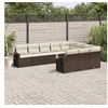 Image de Salon de jardin modulable resine tressee marron 10 pieces 62 x 55 x 69 10 personnes